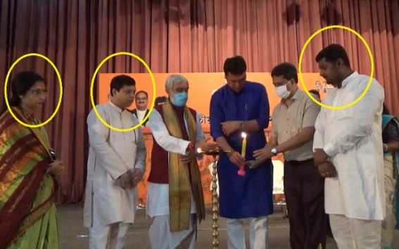 RAJ-DHARMA ? Agartala Media house torching incident's prime accused persons shared Dais with CM 